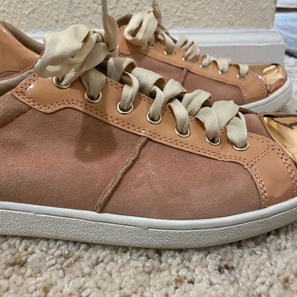 💎UGG Evangeline pink/gold sneakers size 15. - Picture 7 of 16